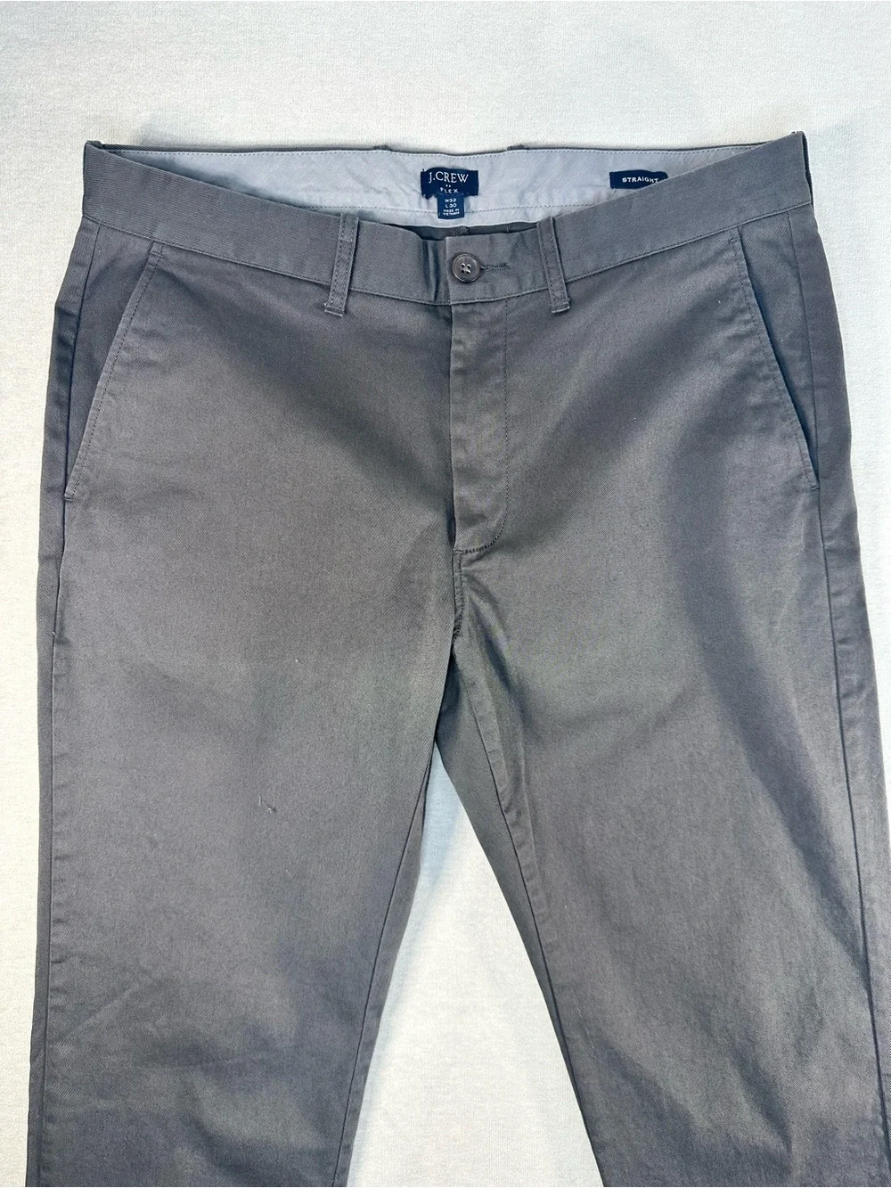 J. Crew Men's Charcoal Gray Chino Flex Pants Straight Leg 32x30